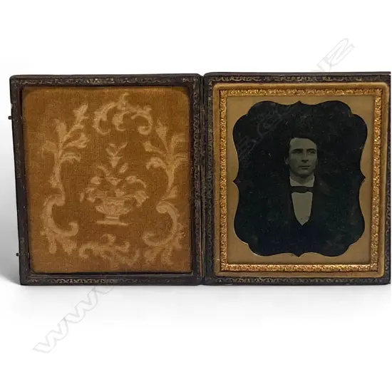 Gilt matted ambrotype – young man,